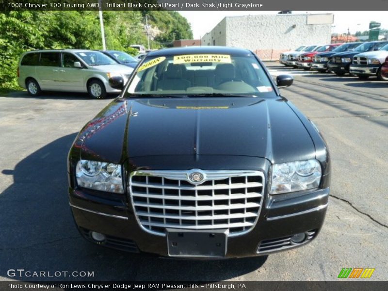 Brilliant Black Crystal Pearl / Dark Khaki/Light Graystone 2008 Chrysler 300 Touring AWD