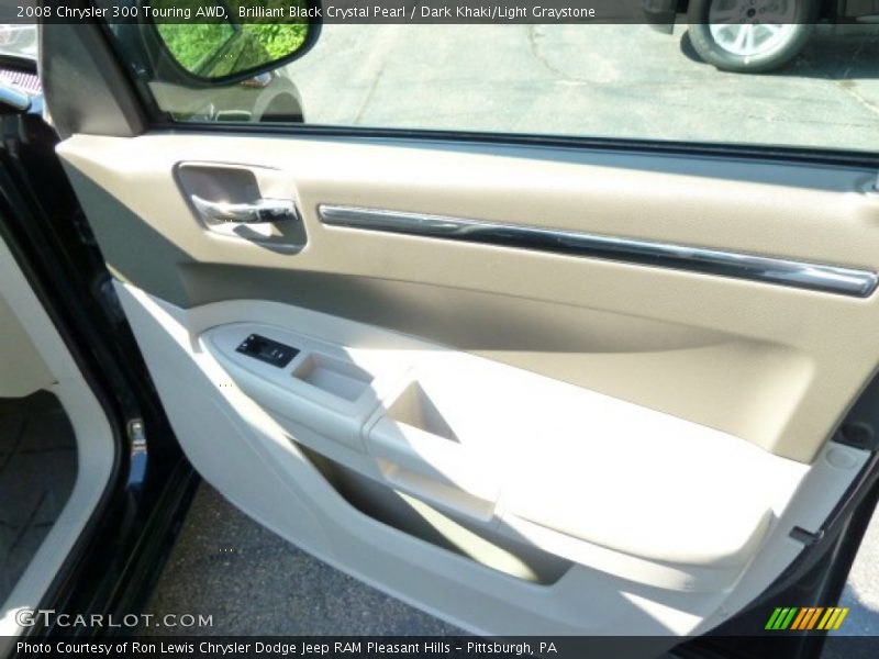 Brilliant Black Crystal Pearl / Dark Khaki/Light Graystone 2008 Chrysler 300 Touring AWD