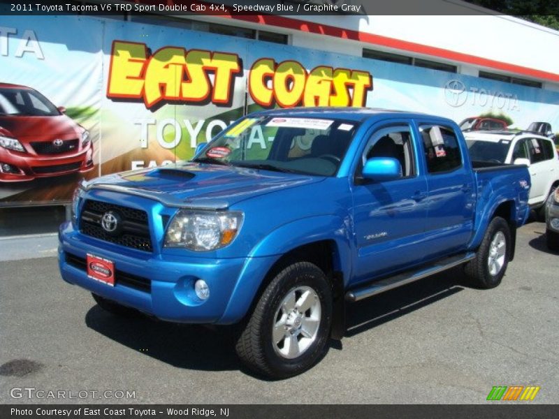 Speedway Blue / Graphite Gray 2011 Toyota Tacoma V6 TRD Sport Double Cab 4x4