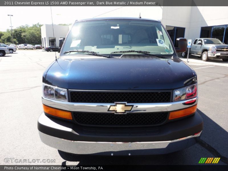 Dark Blue Metallic / Medium Pewter 2011 Chevrolet Express LS 1500 AWD Passenger Van