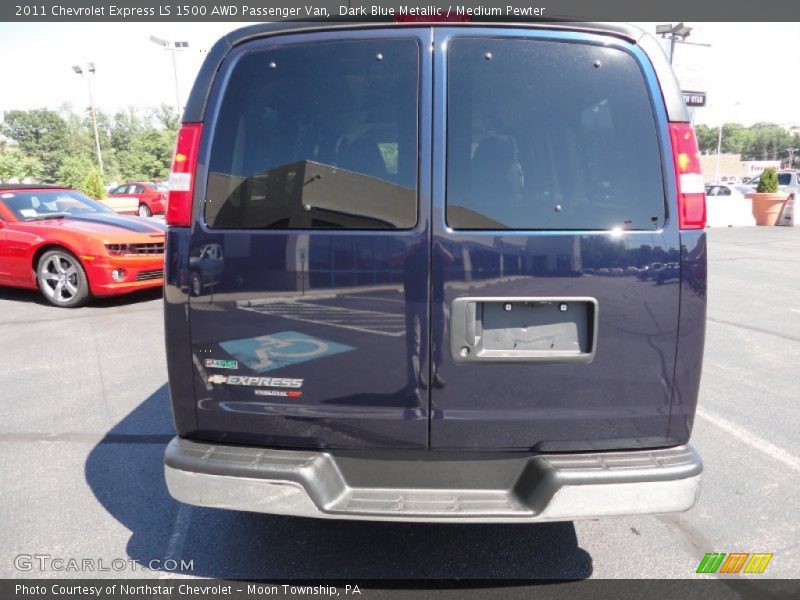 Dark Blue Metallic / Medium Pewter 2011 Chevrolet Express LS 1500 AWD Passenger Van