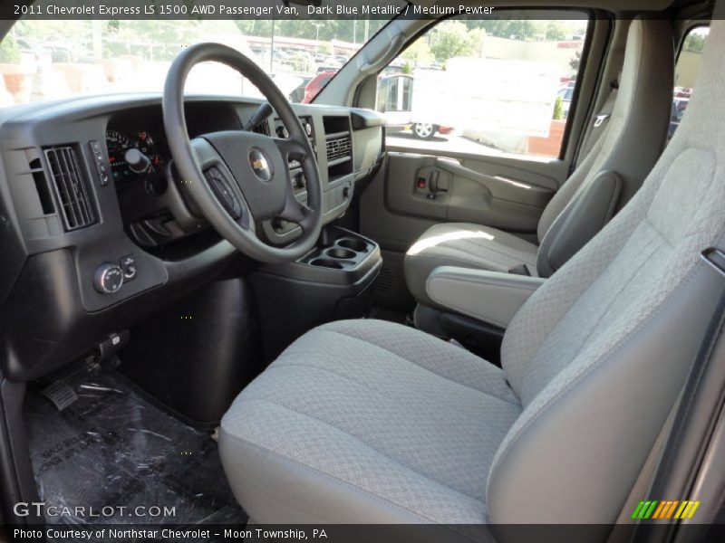 Dark Blue Metallic / Medium Pewter 2011 Chevrolet Express LS 1500 AWD Passenger Van