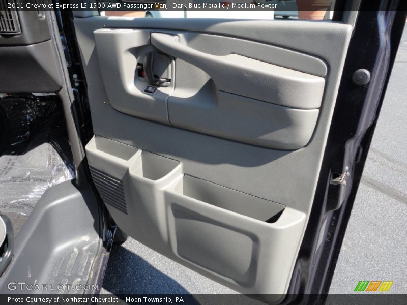 Dark Blue Metallic / Medium Pewter 2011 Chevrolet Express LS 1500 AWD Passenger Van