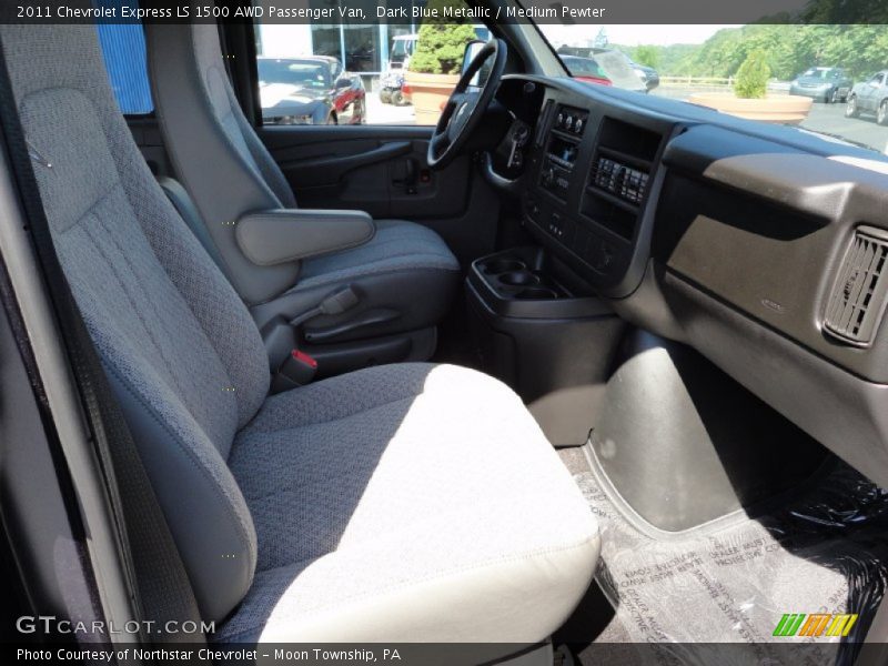 Dark Blue Metallic / Medium Pewter 2011 Chevrolet Express LS 1500 AWD Passenger Van