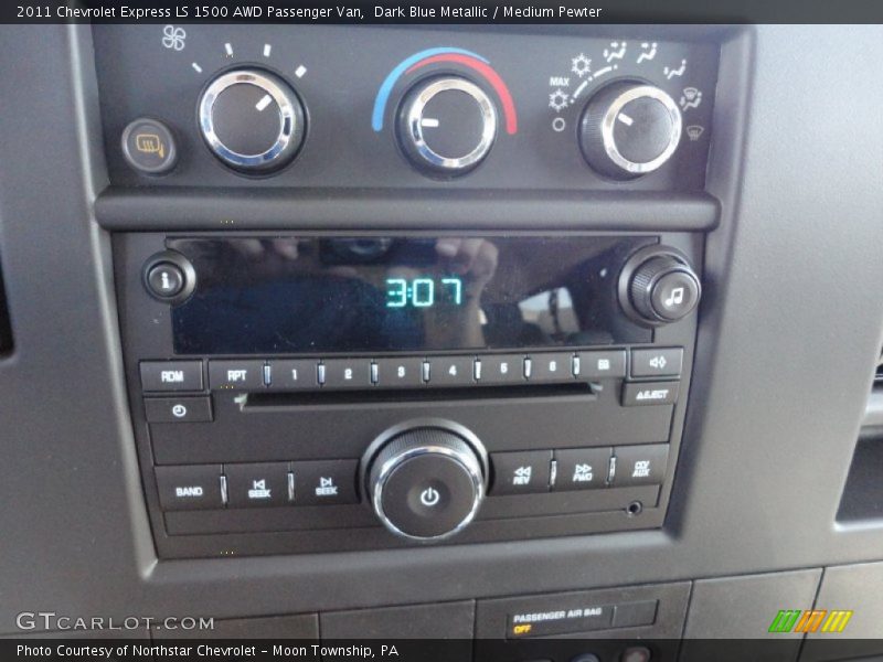 Dark Blue Metallic / Medium Pewter 2011 Chevrolet Express LS 1500 AWD Passenger Van