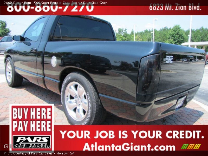 Black / Dark Slate Gray 2002 Dodge Ram 1500 Sport Regular Cab