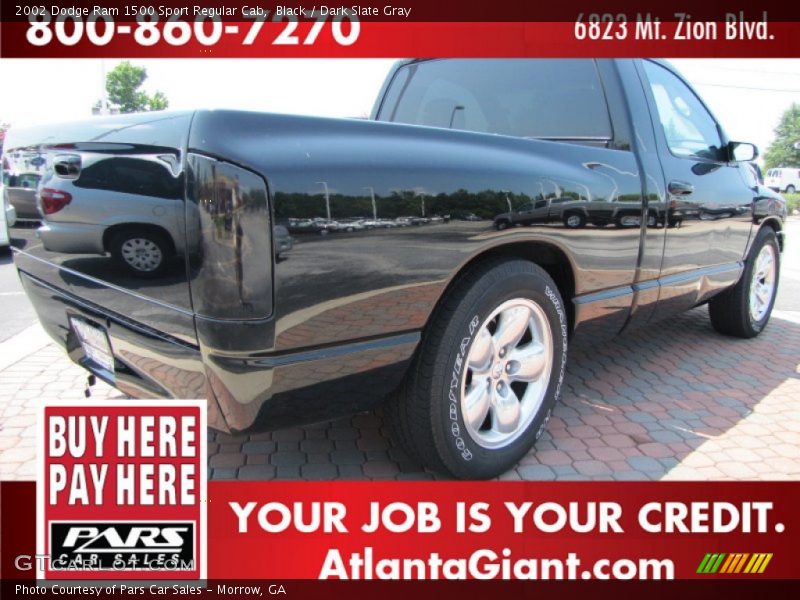 Black / Dark Slate Gray 2002 Dodge Ram 1500 Sport Regular Cab