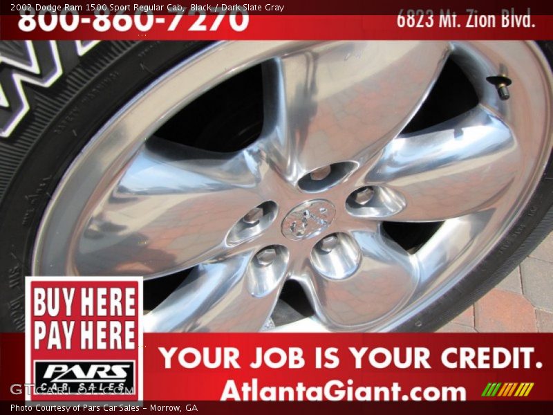 Black / Dark Slate Gray 2002 Dodge Ram 1500 Sport Regular Cab