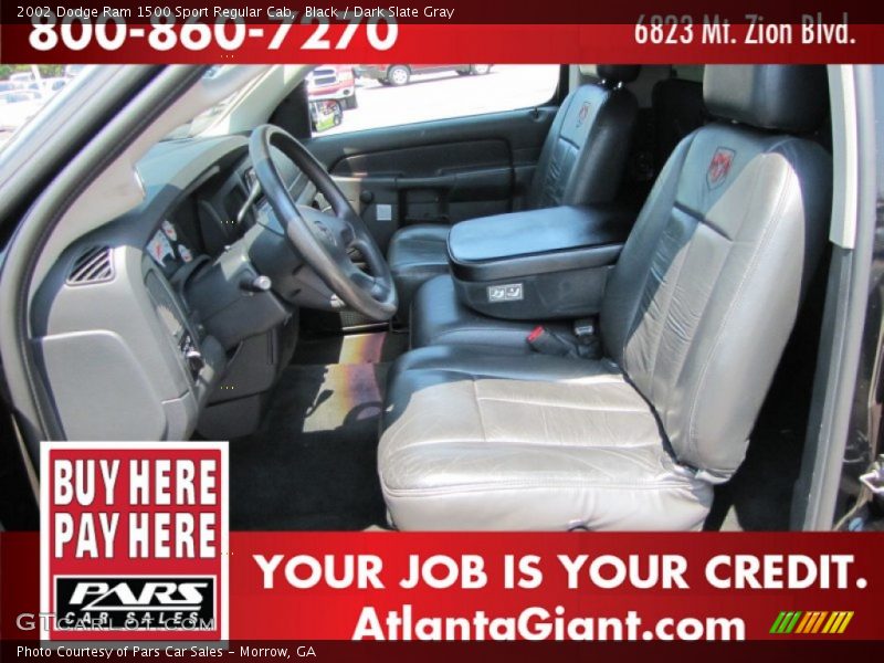 Black / Dark Slate Gray 2002 Dodge Ram 1500 Sport Regular Cab