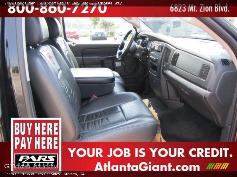Black / Dark Slate Gray 2002 Dodge Ram 1500 Sport Regular Cab