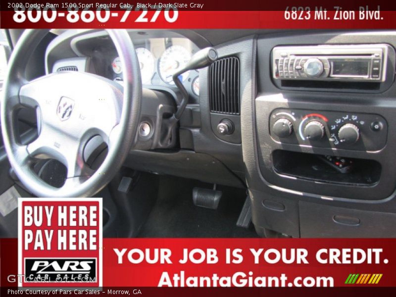 Black / Dark Slate Gray 2002 Dodge Ram 1500 Sport Regular Cab