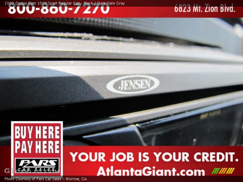 Black / Dark Slate Gray 2002 Dodge Ram 1500 Sport Regular Cab