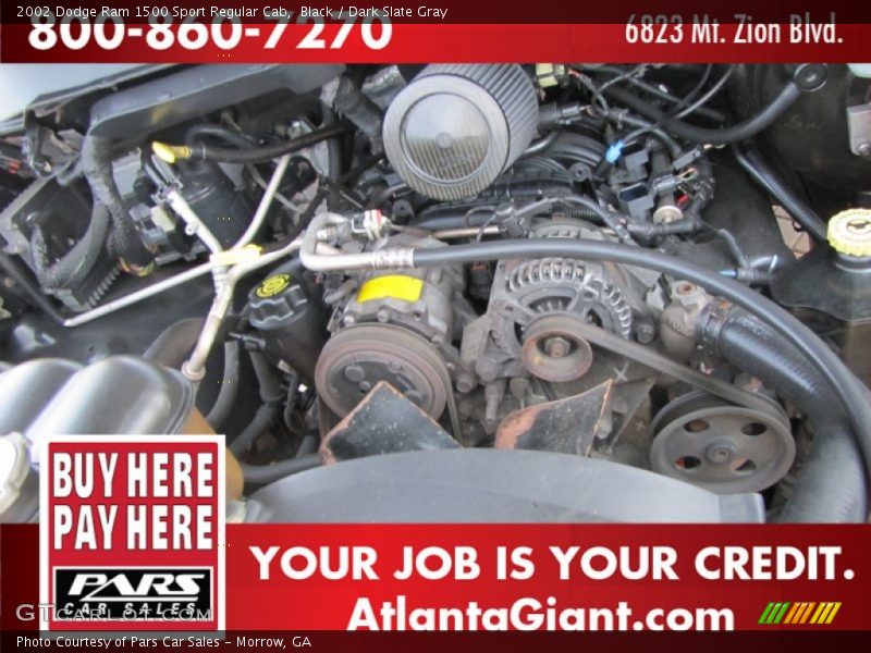 Black / Dark Slate Gray 2002 Dodge Ram 1500 Sport Regular Cab