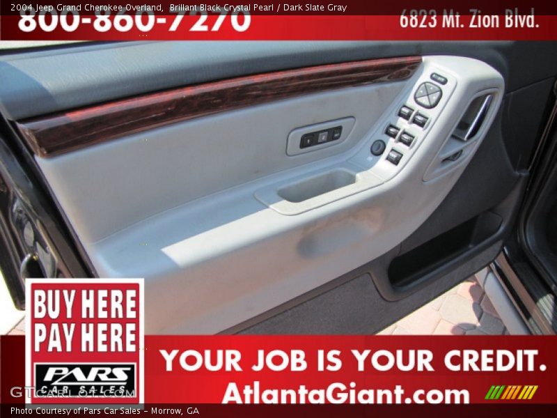 Brillant Black Crystal Pearl / Dark Slate Gray 2004 Jeep Grand Cherokee Overland