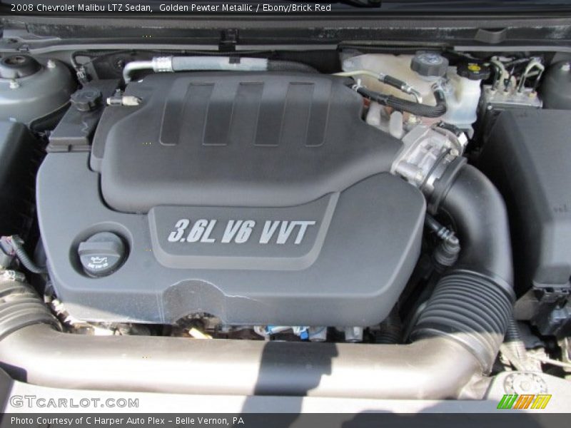 Golden Pewter Metallic / Ebony/Brick Red 2008 Chevrolet Malibu LTZ Sedan