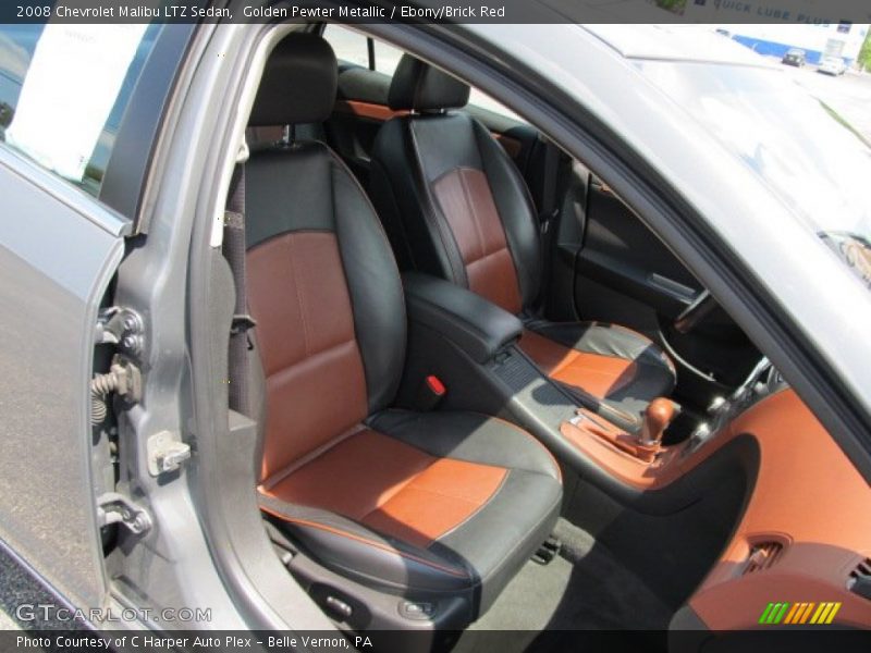 Golden Pewter Metallic / Ebony/Brick Red 2008 Chevrolet Malibu LTZ Sedan