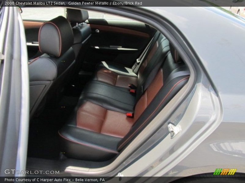 Golden Pewter Metallic / Ebony/Brick Red 2008 Chevrolet Malibu LTZ Sedan