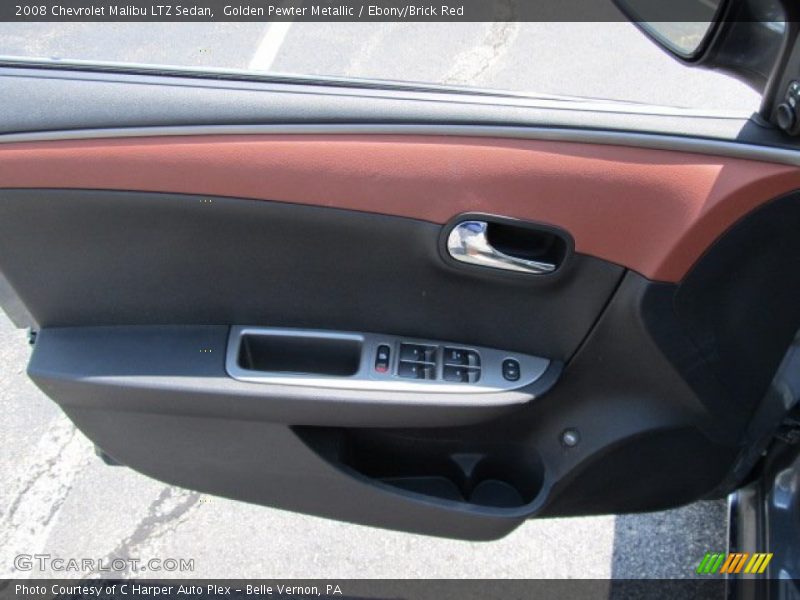 Golden Pewter Metallic / Ebony/Brick Red 2008 Chevrolet Malibu LTZ Sedan
