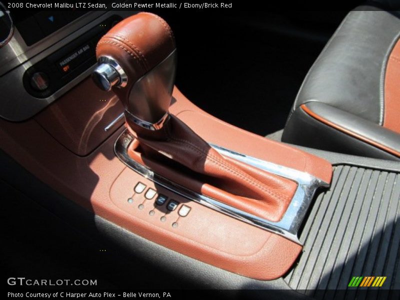 Golden Pewter Metallic / Ebony/Brick Red 2008 Chevrolet Malibu LTZ Sedan