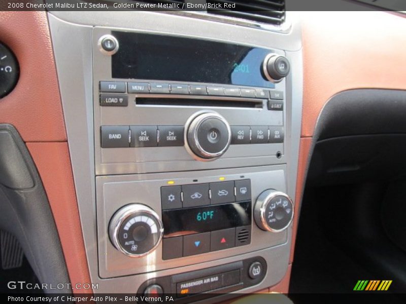 Golden Pewter Metallic / Ebony/Brick Red 2008 Chevrolet Malibu LTZ Sedan