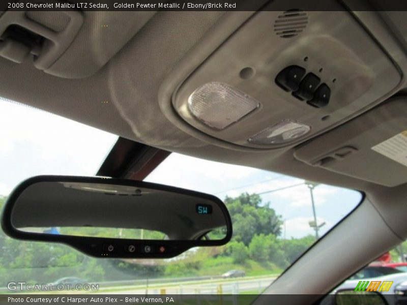 Golden Pewter Metallic / Ebony/Brick Red 2008 Chevrolet Malibu LTZ Sedan