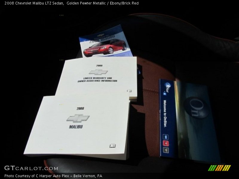 Golden Pewter Metallic / Ebony/Brick Red 2008 Chevrolet Malibu LTZ Sedan