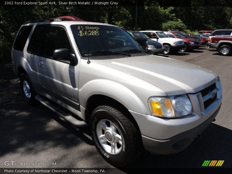 Silver Birch Metallic / Midnight Grey 2002 Ford Explorer Sport 4x4