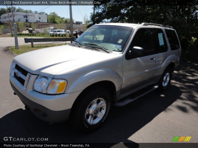 Silver Birch Metallic / Midnight Grey 2002 Ford Explorer Sport 4x4