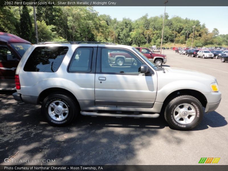 Silver Birch Metallic / Midnight Grey 2002 Ford Explorer Sport 4x4