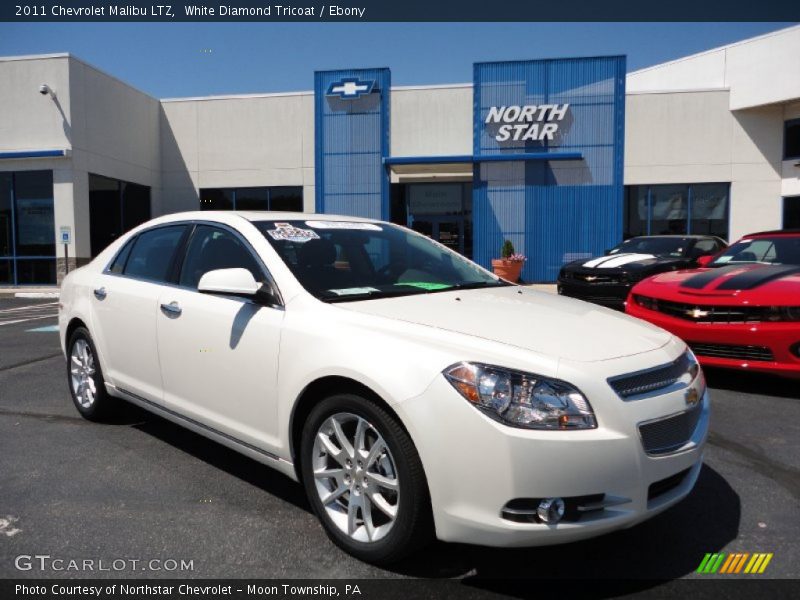 White Diamond Tricoat / Ebony 2011 Chevrolet Malibu LTZ