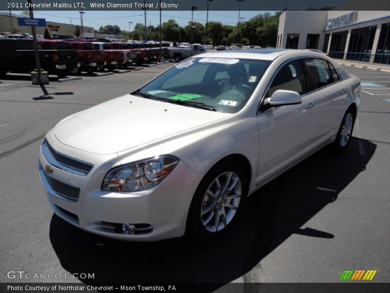 White Diamond Tricoat / Ebony 2011 Chevrolet Malibu LTZ