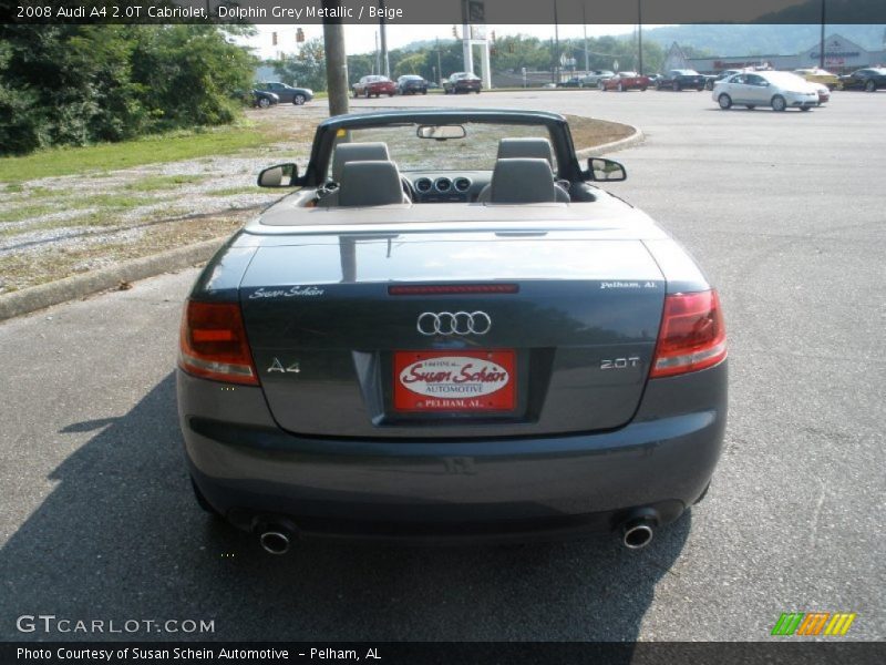 Dolphin Grey Metallic / Beige 2008 Audi A4 2.0T Cabriolet