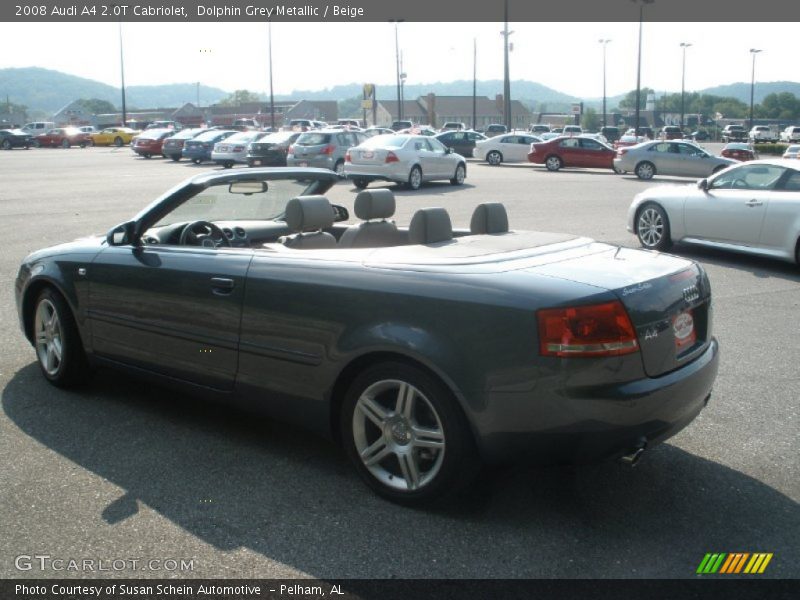 Dolphin Grey Metallic / Beige 2008 Audi A4 2.0T Cabriolet