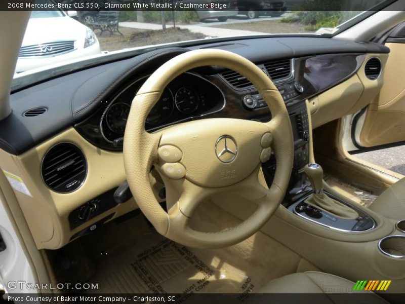 Diamond White Metallic / Cashmere Beige 2008 Mercedes-Benz CLS 550