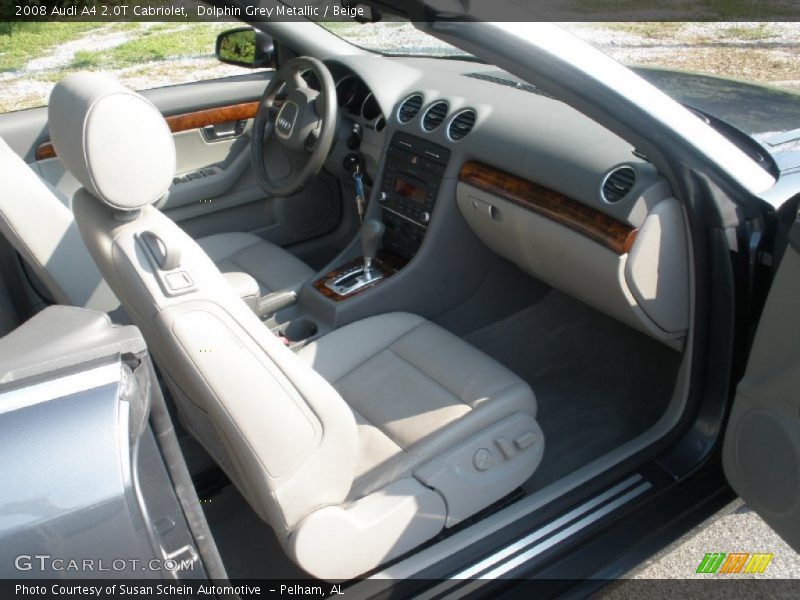 Dolphin Grey Metallic / Beige 2008 Audi A4 2.0T Cabriolet