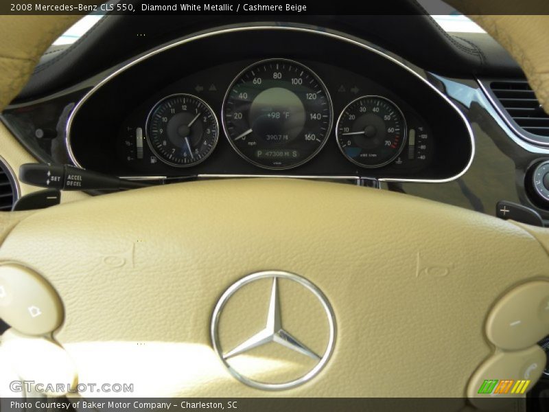 Diamond White Metallic / Cashmere Beige 2008 Mercedes-Benz CLS 550