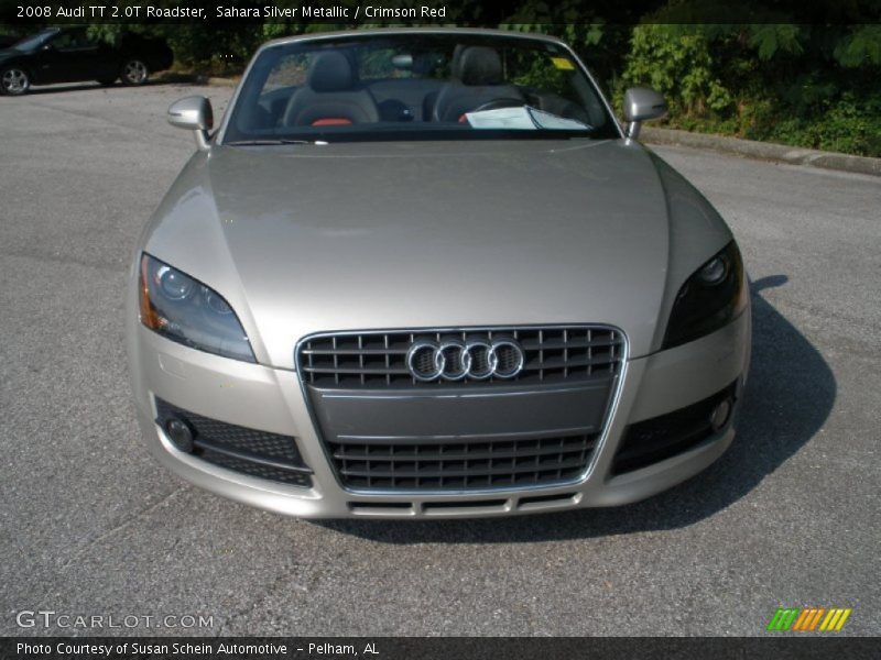 Sahara Silver Metallic / Crimson Red 2008 Audi TT 2.0T Roadster
