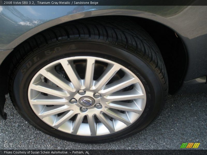Titanium Gray Metallic / Sandstone Beige 2008 Volvo S80 3.2