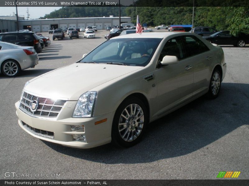 White Diamond Tricoat / Ebony 2011 Cadillac STS V6 Luxury