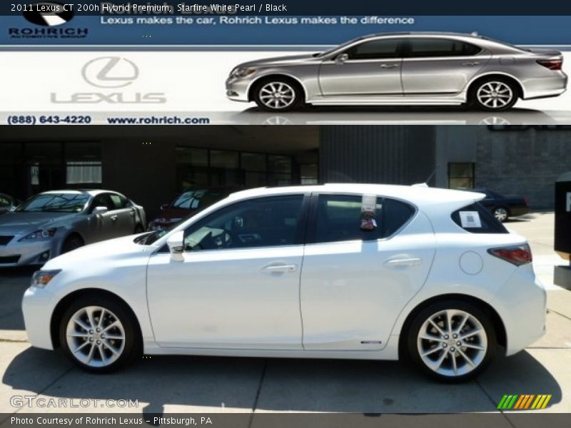 Starfire White Pearl / Black 2011 Lexus CT 200h Hybrid Premium