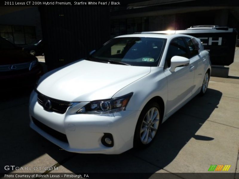Starfire White Pearl / Black 2011 Lexus CT 200h Hybrid Premium