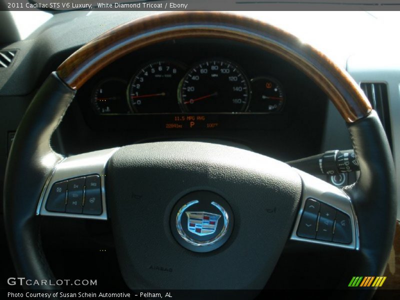 White Diamond Tricoat / Ebony 2011 Cadillac STS V6 Luxury