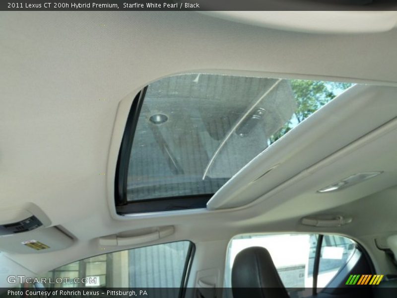 Sunroof of 2011 CT 200h Hybrid Premium