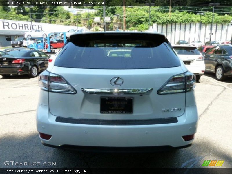 Starfire White Pearl / Parchment 2011 Lexus RX 350 AWD