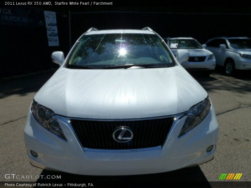 Starfire White Pearl / Parchment 2011 Lexus RX 350 AWD