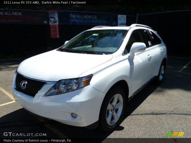 Starfire White Pearl / Parchment 2011 Lexus RX 350 AWD