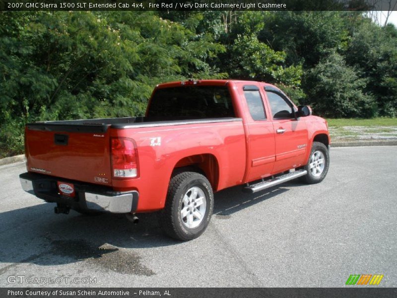 Fire Red / Very Dark Cashmere/Light Cashmere 2007 GMC Sierra 1500 SLT Extended Cab 4x4