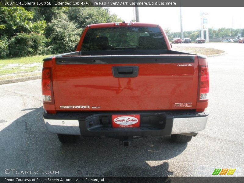 Fire Red / Very Dark Cashmere/Light Cashmere 2007 GMC Sierra 1500 SLT Extended Cab 4x4