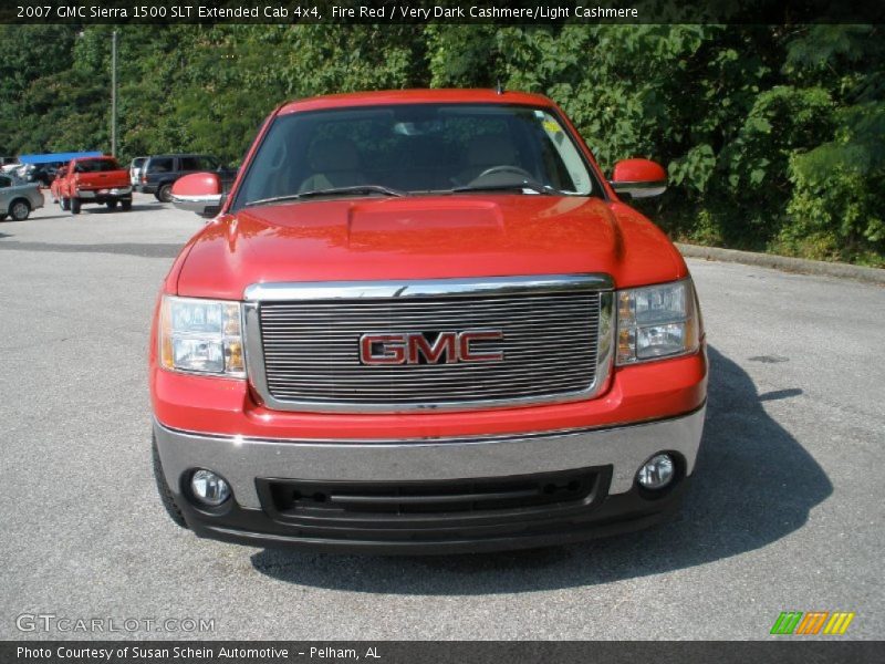 Fire Red / Very Dark Cashmere/Light Cashmere 2007 GMC Sierra 1500 SLT Extended Cab 4x4
