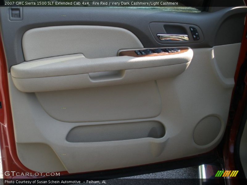 Fire Red / Very Dark Cashmere/Light Cashmere 2007 GMC Sierra 1500 SLT Extended Cab 4x4